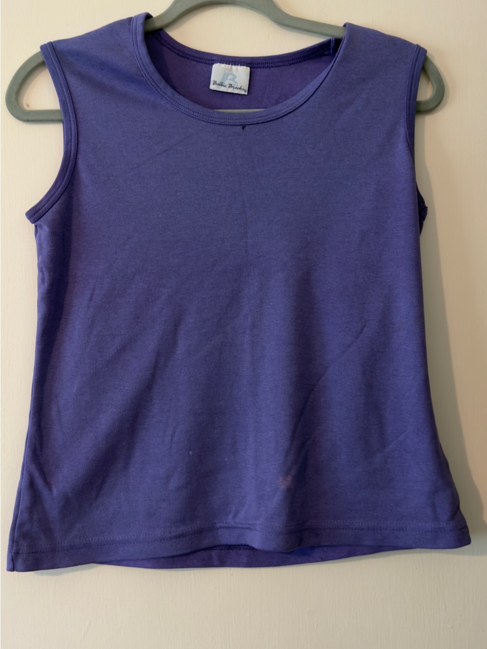 Vtg Bobbie Brooks Violet Crewneck Sleeveless Tank Top
